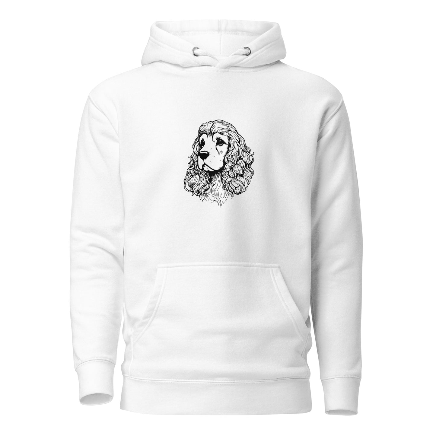 Spaniel Unisex Hoodie - LUDE fashion, streetwear, unique designs, custom apparel, gift ideas, trendy, eco-friendly, statement pieces, graphic tees, sustainable fashion, minimalist, pop culture, creative prints, bold designs, limited edition, casual wear, artistic, lifestyle