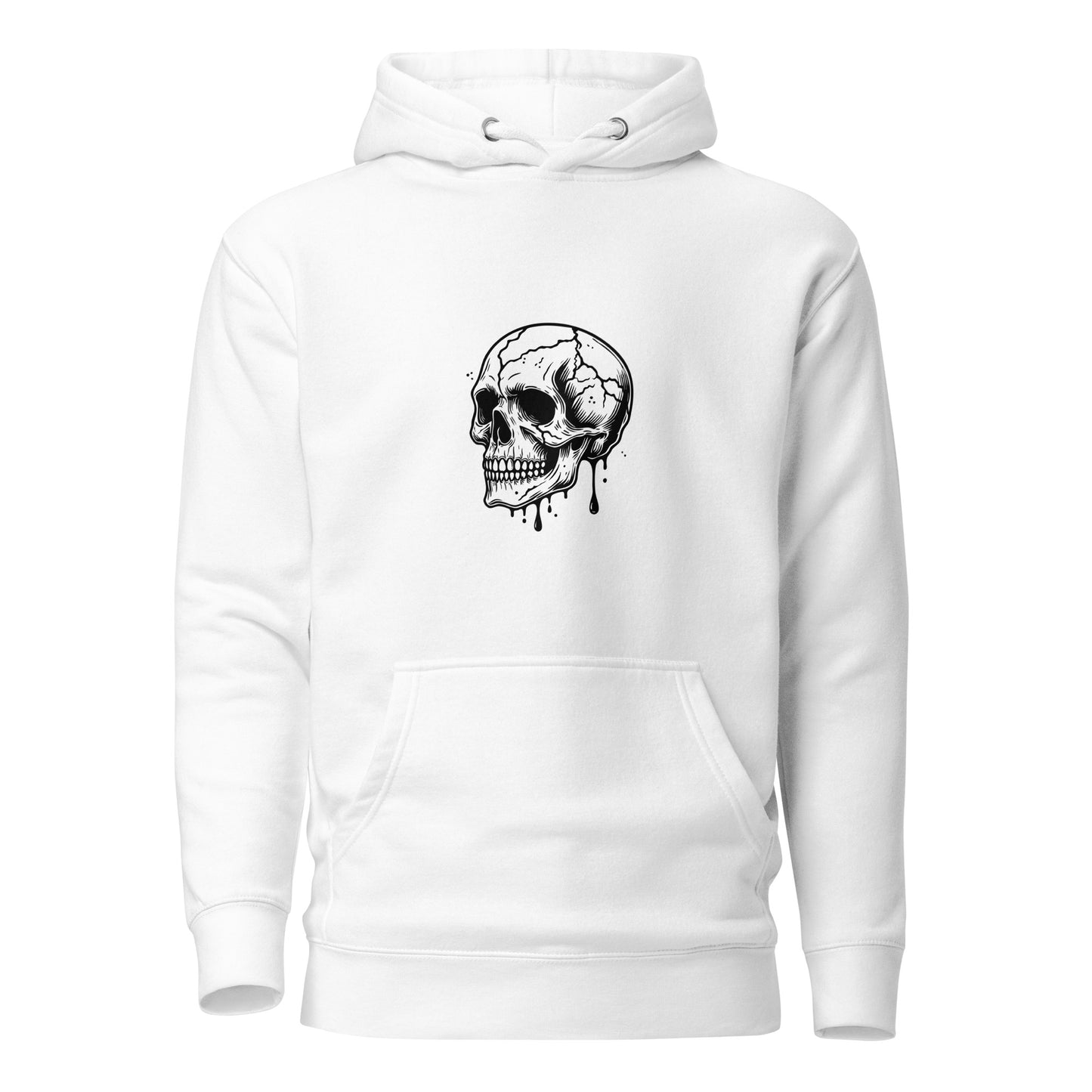 Blood drip skull Unisex Hoodie - LUDE fashion, streetwear, unique designs, custom apparel, gift ideas, trendy, eco-friendly, statement pieces, graphic tees, sustainable fashion, minimalist, pop culture, creative prints, bold designs, limited edition, casual wear, artistic, lifestyle