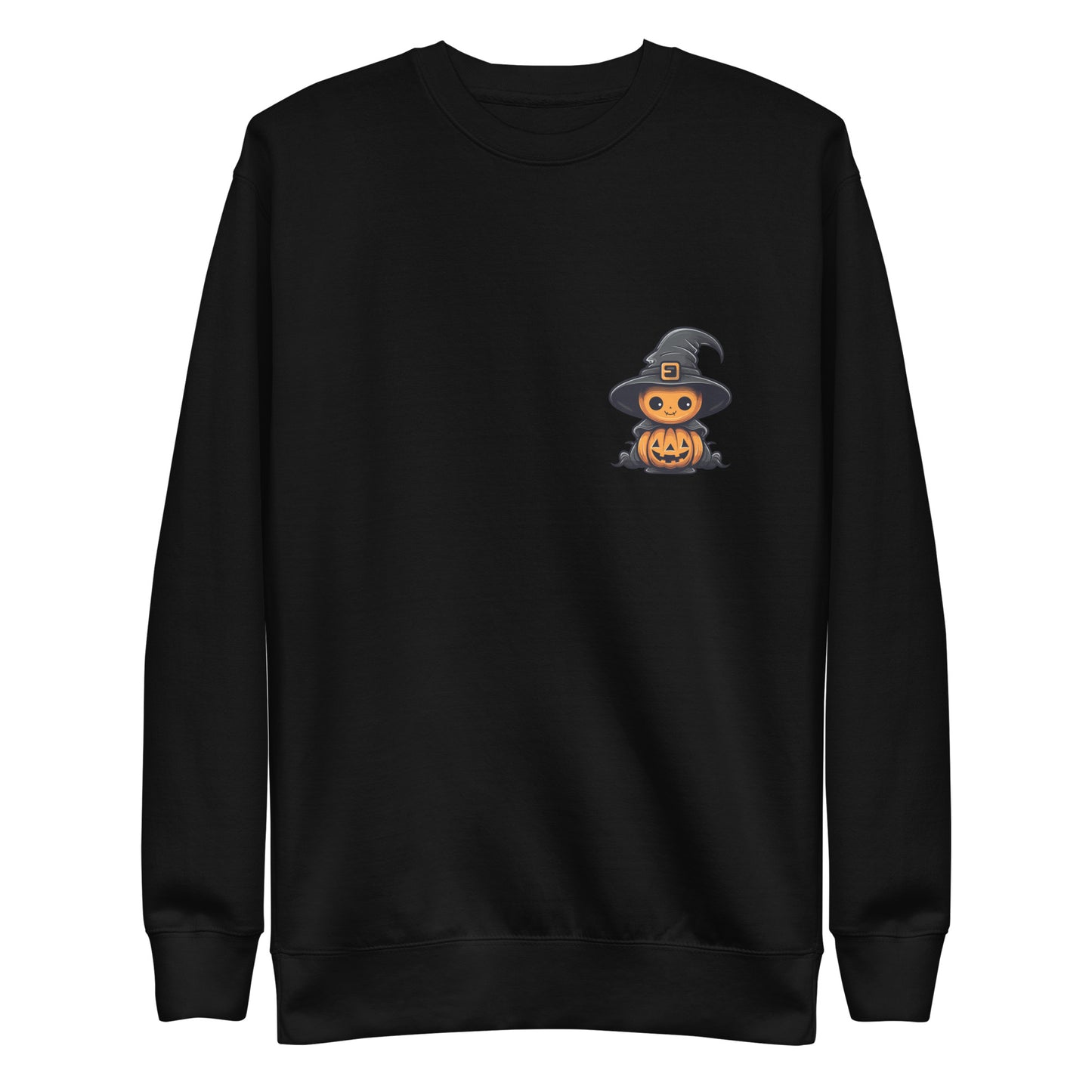 Pumpkin Witch Vibes Premium Sweatshirt - LUDE fashion, streetwear, unique designs, custom apparel, gift ideas, trendy, eco-friendly, statement pieces, graphic tees, sustainable fashion, minimalist, pop culture, creative prints, bold designs, limited edition, casual wear, artistic, lifestyle