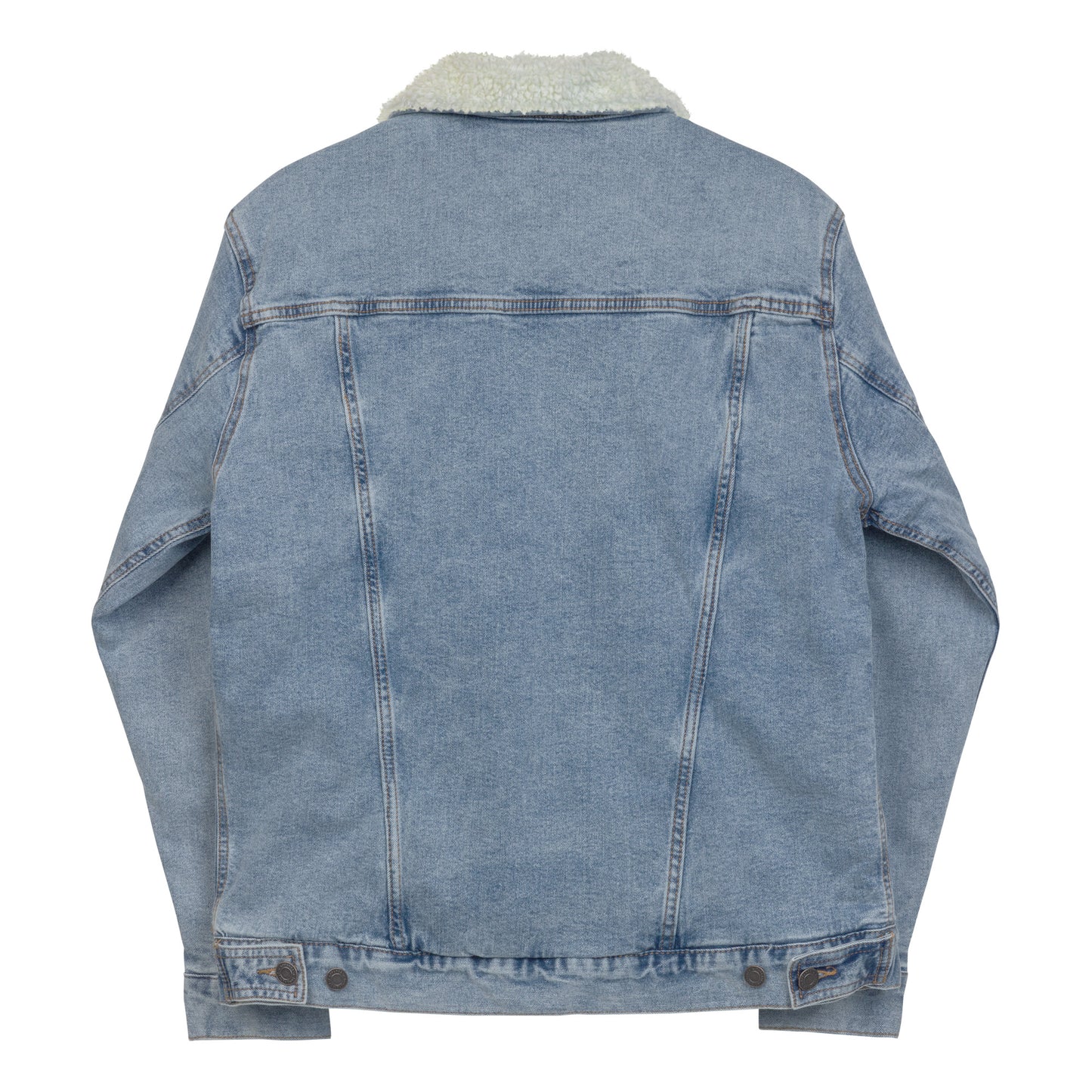 LUDE Unisex denim sherpa jacket - LUDE fashion, streetwear, unique designs, custom apparel, gift ideas, trendy, eco-friendly, statement pieces, graphic tees, sustainable fashion, minimalist, pop culture, creative prints, bold designs, limited edition, casual wear, artistic, lifestyle