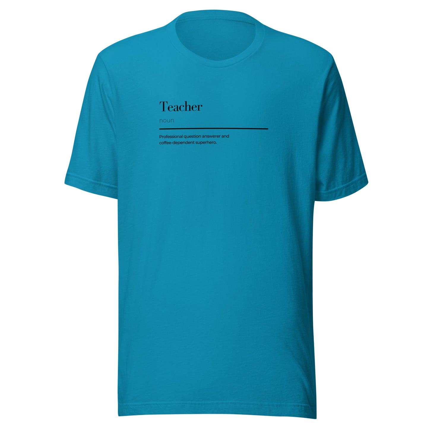 Teacher wordplay Unisex t-shirt - LUDE fashion, streetwear, unique designs, custom apparel, gift ideas, trendy, eco-friendly, statement pieces, graphic tees, sustainable fashion, minimalist, pop culture, creative prints, bold designs, limited edition, casual wear, artistic, lifestyle