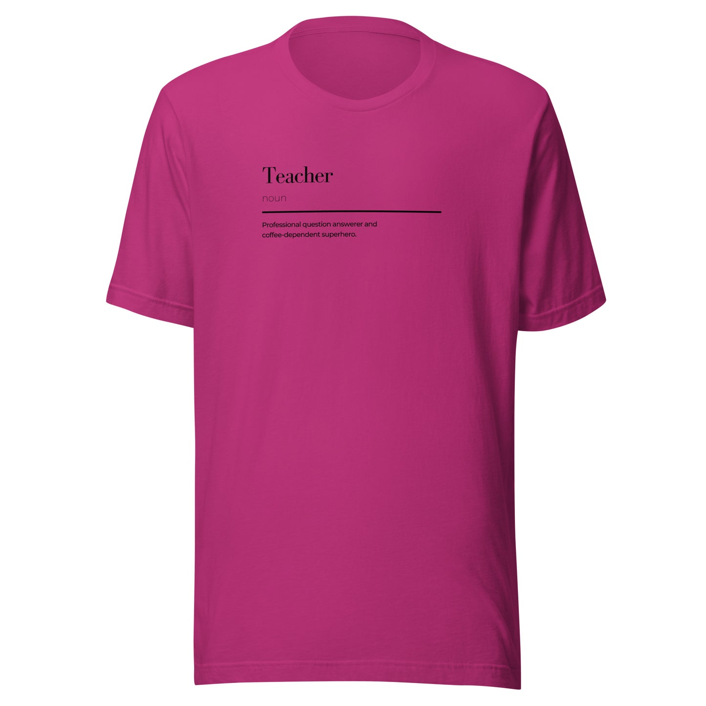 Teacher wordplay Unisex t-shirt - LUDE fashion, streetwear, unique designs, custom apparel, gift ideas, trendy, eco-friendly, statement pieces, graphic tees, sustainable fashion, minimalist, pop culture, creative prints, bold designs, limited edition, casual wear, artistic, lifestyle