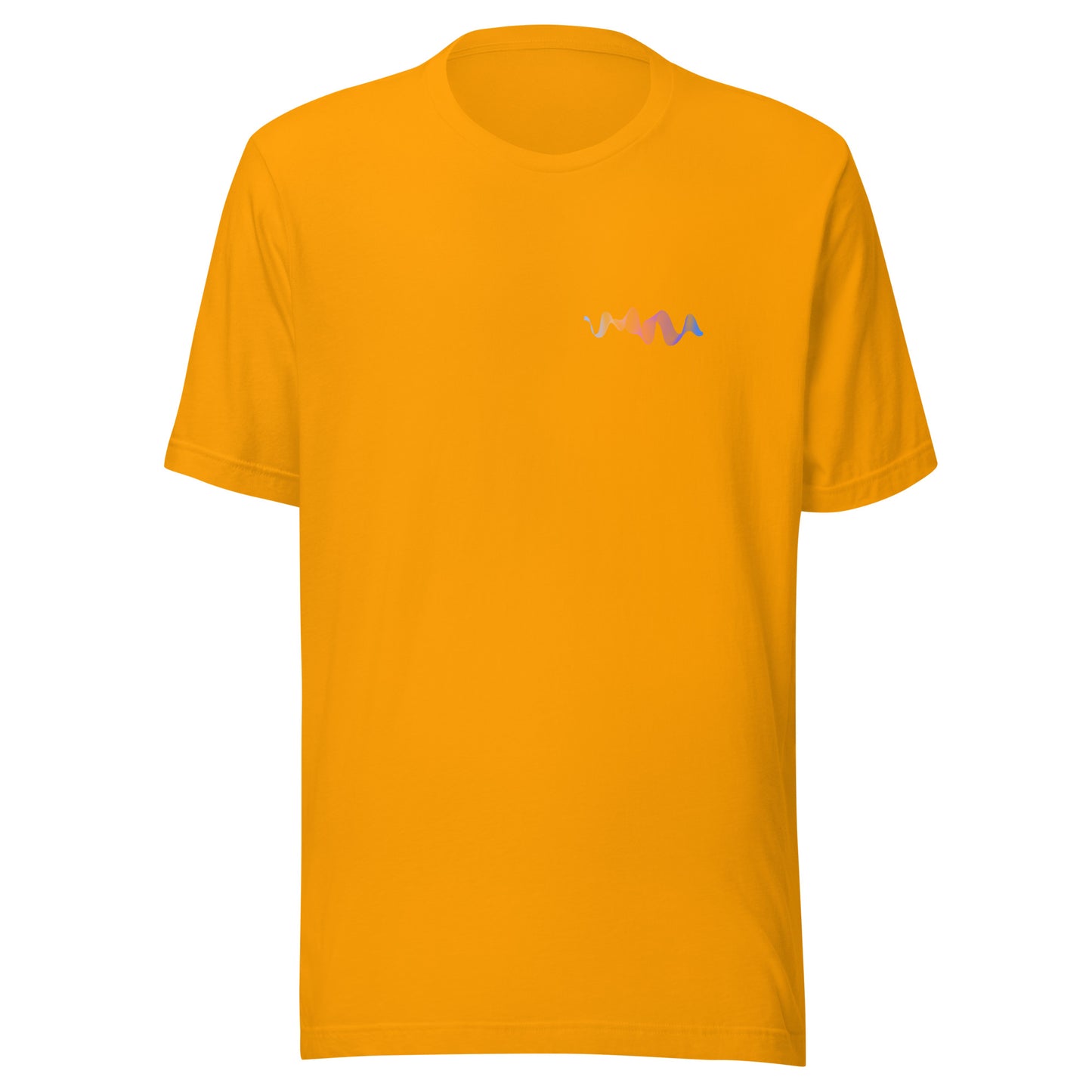 Unisex yellow t-shirt with unique graphic design, eco-friendly and trendy fashion statement piece.