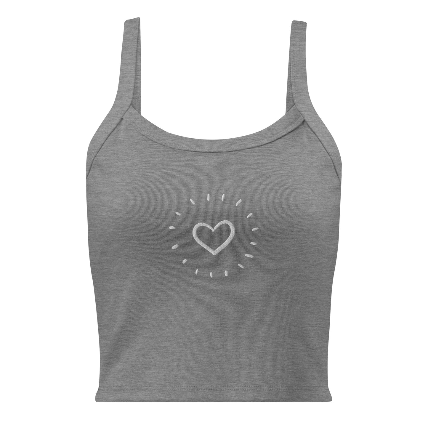 Heartshine Women’s micro-rib tank top - LUDE fashion, streetwear, unique designs, custom apparel, gift ideas, trendy, eco-friendly, statement pieces, graphic tees, sustainable fashion, minimalist, pop culture, creative prints, bold designs, limited edition, casual wear, artistic, lifestyle