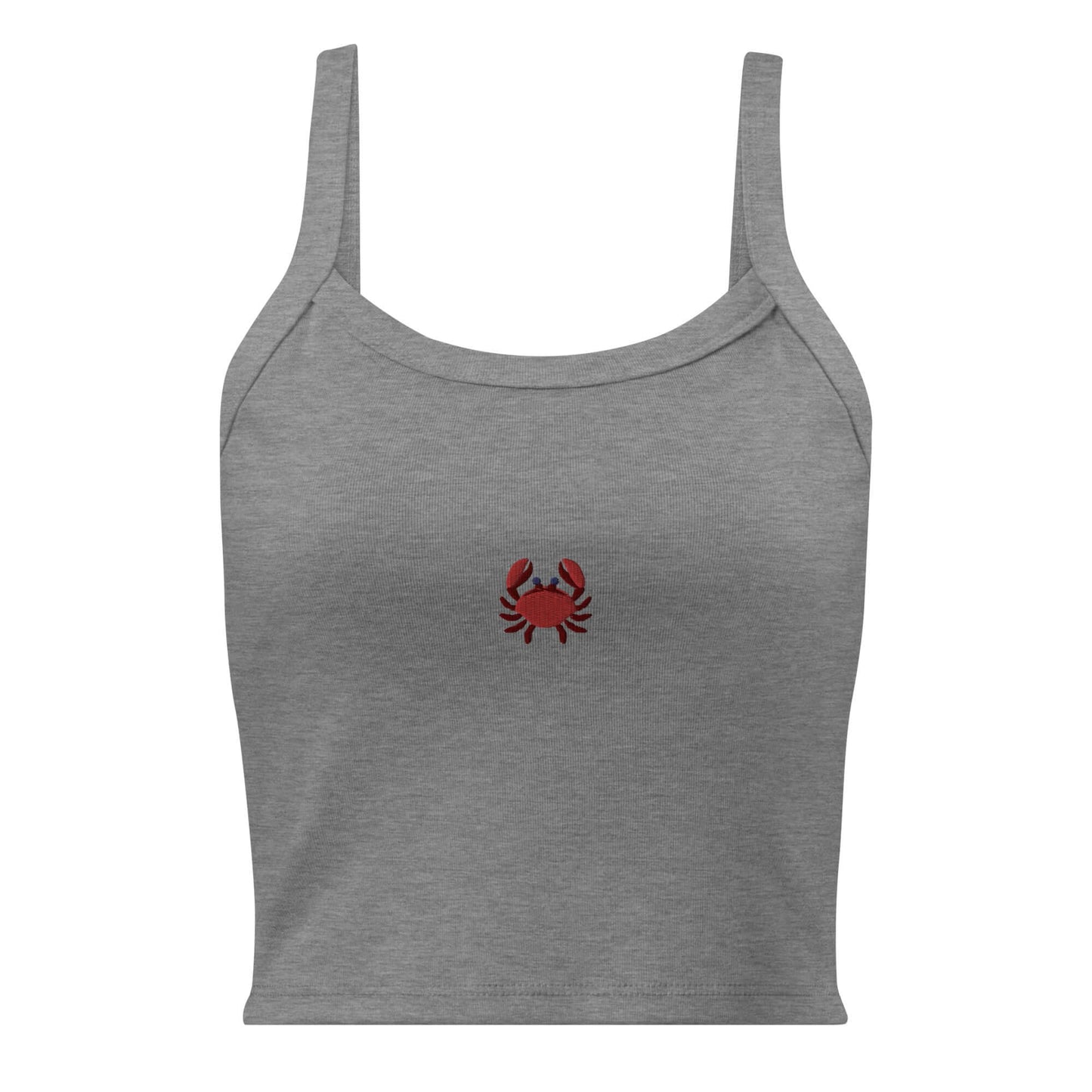 Mr. Crabby Women’s micro-rib tank top - LUDE fashion, streetwear, unique designs, custom apparel, gift ideas, trendy, eco-friendly, statement pieces, graphic tees, sustainable fashion, minimalist, pop culture, creative prints, bold designs, limited edition, casual wear, artistic, lifestyle