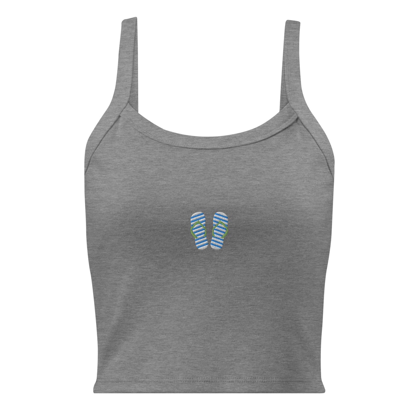 Flip Flop time Women’s micro-rib tank top - LUDE fashion, streetwear, unique designs, custom apparel, gift ideas, trendy, eco-friendly, statement pieces, graphic tees, sustainable fashion, minimalist, pop culture, creative prints, bold designs, limited edition, casual wear, artistic, lifestyle