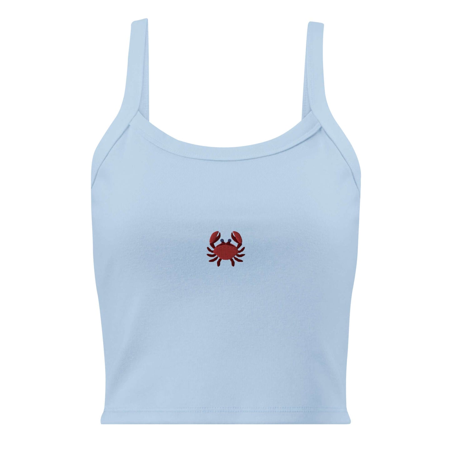 Mr. Crabby Women’s micro-rib tank top - LUDE fashion, streetwear, unique designs, custom apparel, gift ideas, trendy, eco-friendly, statement pieces, graphic tees, sustainable fashion, minimalist, pop culture, creative prints, bold designs, limited edition, casual wear, artistic, lifestyle