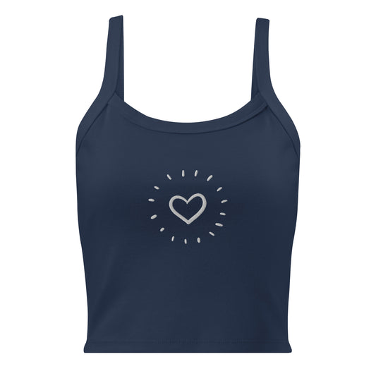 Heartshine Women’s micro-rib tank top - LUDE fashion, streetwear, unique designs, custom apparel, gift ideas, trendy, eco-friendly, statement pieces, graphic tees, sustainable fashion, minimalist, pop culture, creative prints, bold designs, limited edition, casual wear, artistic, lifestyle