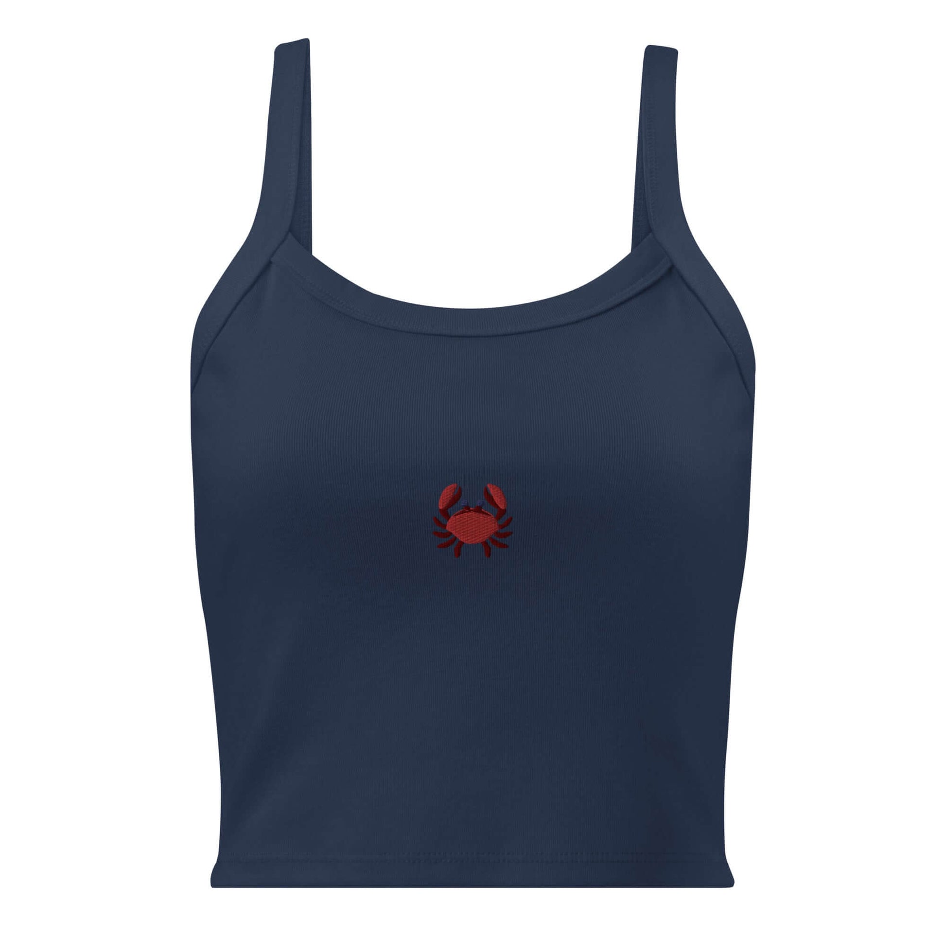 Mr. Crabby Women’s micro-rib tank top - LUDE fashion, streetwear, unique designs, custom apparel, gift ideas, trendy, eco-friendly, statement pieces, graphic tees, sustainable fashion, minimalist, pop culture, creative prints, bold designs, limited edition, casual wear, artistic, lifestyle