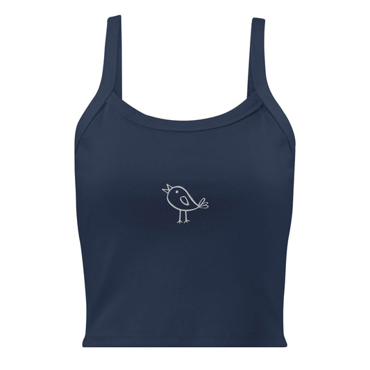 Singing bird Women’s micro-rib tank top - LUDE fashion, streetwear, unique designs, custom apparel, gift ideas, trendy, eco-friendly, statement pieces, graphic tees, sustainable fashion, minimalist, pop culture, creative prints, bold designs, limited edition, casual wear, artistic, lifestyle