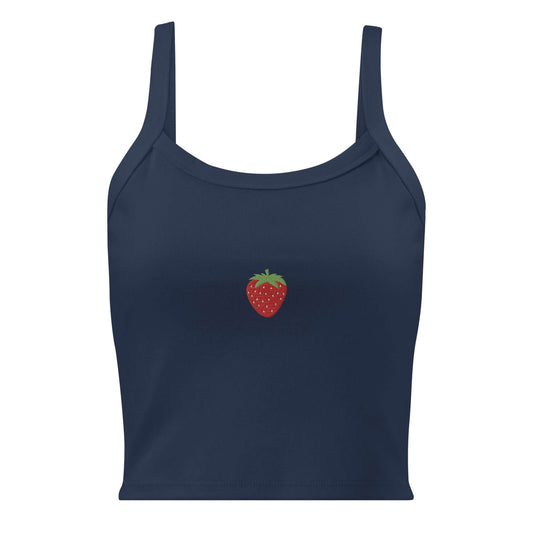 Sweet strawberry time Women’s micro-rib tank top - LUDE fashion, streetwear, unique designs, custom apparel, gift ideas, trendy, eco-friendly, statement pieces, graphic tees, sustainable fashion, minimalist, pop culture, creative prints, bold designs, limited edition, casual wear, artistic, lifestyle