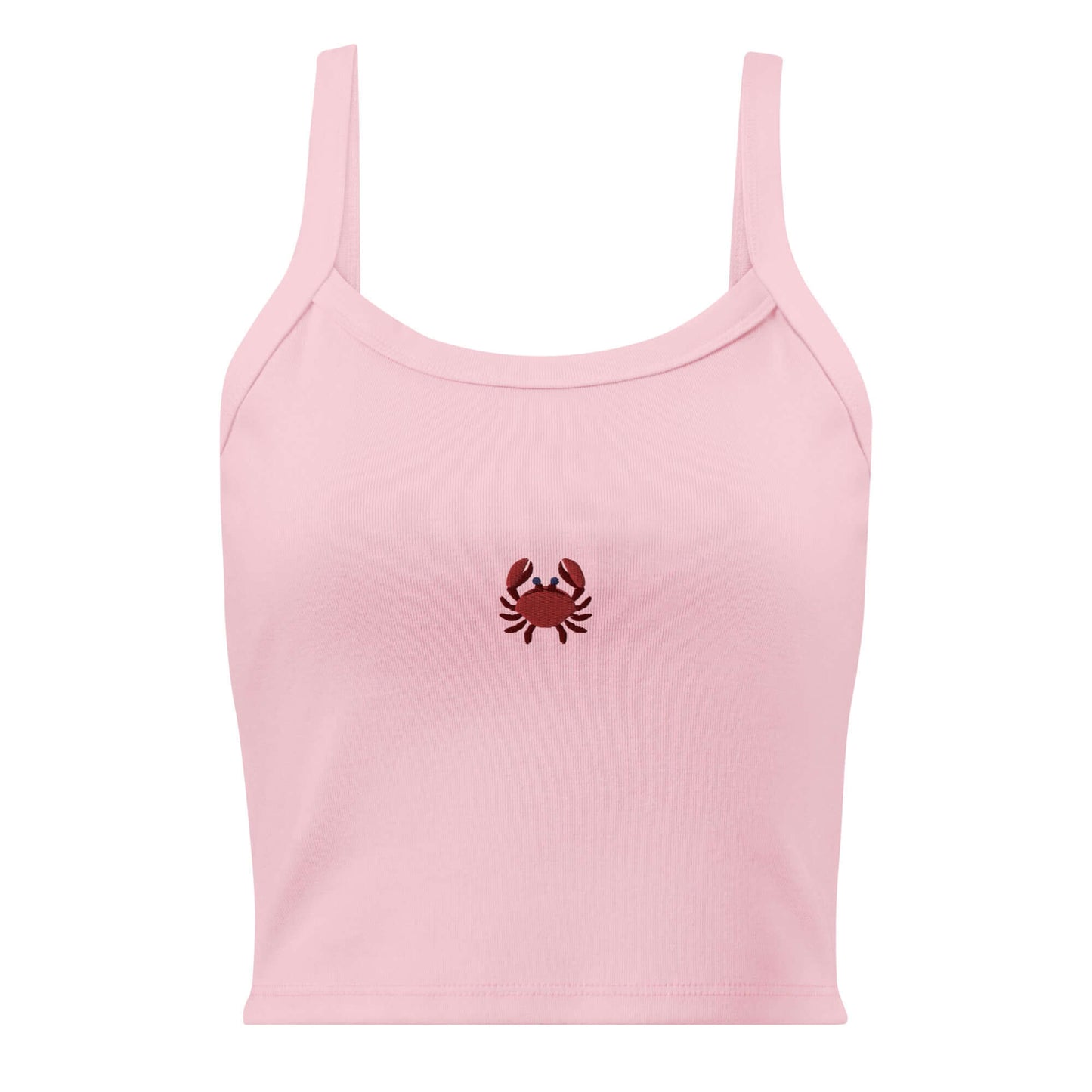 Mr. Crabby Women’s micro-rib tank top - LUDE fashion, streetwear, unique designs, custom apparel, gift ideas, trendy, eco-friendly, statement pieces, graphic tees, sustainable fashion, minimalist, pop culture, creative prints, bold designs, limited edition, casual wear, artistic, lifestyle